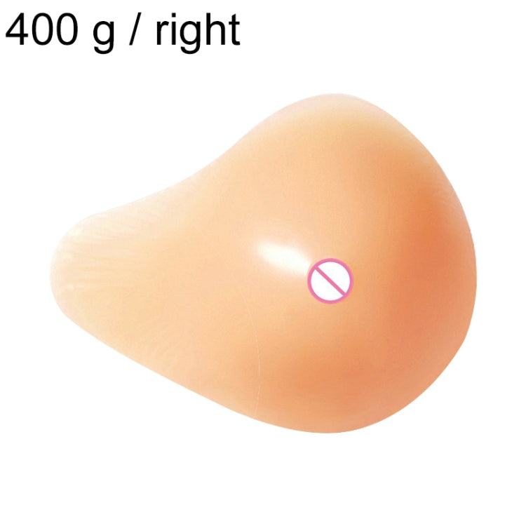 AS6 Spiral Shape Postoperative Rehabilitation Fake Breasts Silicone Breast Pad Nipple Cover 400g/Right, 400g/Right