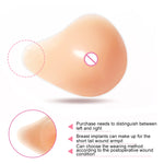 AS6 Spiral Shape Postoperative Rehabilitation Fake Breasts Silicone Breast Pad Nipple Cover 400g/Left, 400g/Left