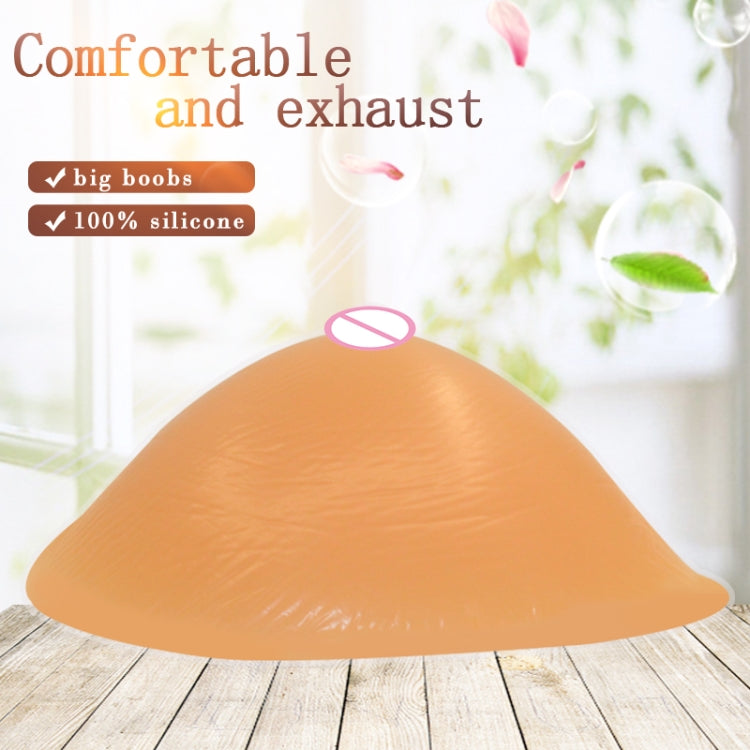 AS6 Spiral Shape Postoperative Rehabilitation Fake Breasts Silicone Breast Pad Nipple Cover 400g/Left, 400g/Left