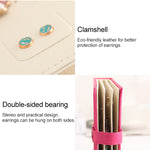 Kreatives, tragbares Ohrstecker-Präsentationsregal in Buchform und Schmuckaufbewahrungsbox