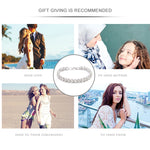 Glamorous Female Crystal Bracelet with Artificial Diamond Inlaid for Wedding, Engagement, Mother`s Day And Birthday Gift, Diameter: 5.25 cm, Perimeter:16.5 cm, Gold, Rose Gold, Silver