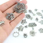 25 in 1 Tibetan Silver Bracelet Accessories Exquisite Crown Pendant Set