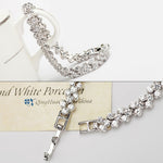 17cm Fashion Zircon Encrusted Roman Bracelets Platinum-plated Bracelet Jewelry, 17cm