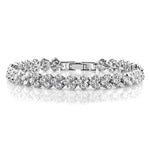 19cm Fashion Zircon Encrusted Roman Bracelets Platinum-plated Bracelet Jewelry, 19cm