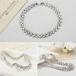 19cm Fashion Zircon Encrusted Roman Bracelets Platinum-plated Bracelet Jewelry, 19cm