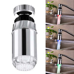مصباح صنبور LED RGB مع حساس درجة حرارة ABS LED SDF-B2، حجم: 78 × 28 مم، واجهة: 22 مم (فضي)، SDF-B2
