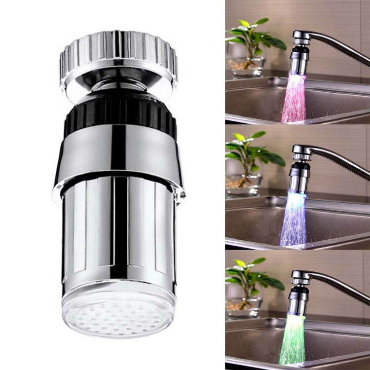 SDF-B6 1 LED ABS Temperature Sensor 3-color LED Faucet Light Water Glow Shower, Size: 58 x 24mm, Interface: 22mm (Silver), SDF-B6 3-color