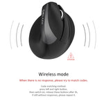 DELUX M618 Mini 2.4G Wireless 2400DPI USB Rechargeable Ergonomic Vertical Mouse, M618 Grey