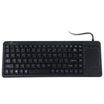 DS-8800 PS / 2 Interface Prevent Water Splashing Laser Engraving Character One-piece Wired Touchpad Keyboard, Length: 1.5m, DS-8800 PS/2