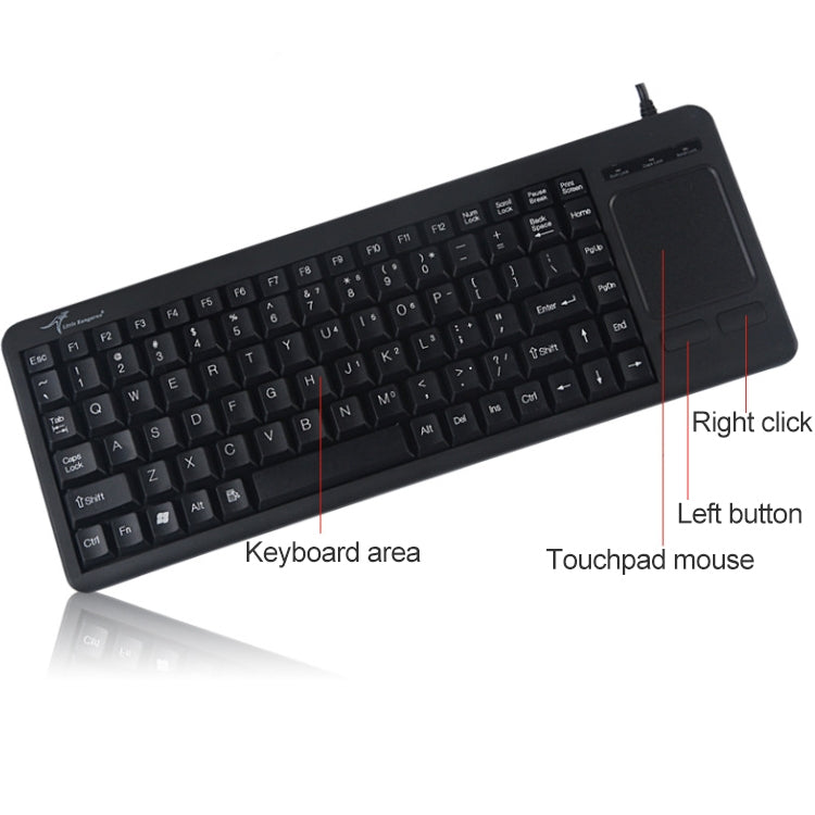 DS-8800 PS / 2 Interface Prevent Water Splashing Laser Engraving Character One-piece Wired Touchpad Keyboard, Length: 1.5m, DS-8800 PS/2