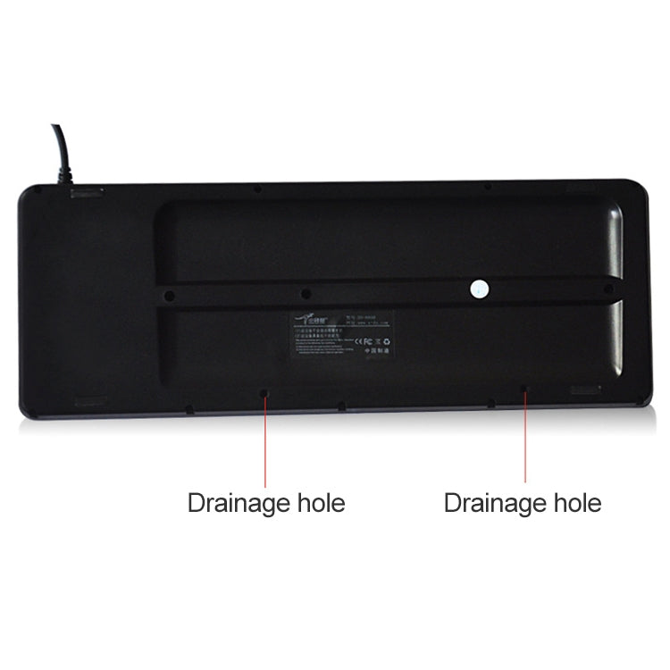 DS-8800 PS / 2 Interface Prevent Water Splashing Laser Engraving Character One-piece Wired Touchpad Keyboard, Length: 1.5m, DS-8800 PS/2