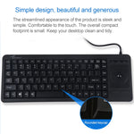 DS-8900 USB Interface Prevent Water Splashing Laser Engraving Character One-piece Wired Trackball Keyboard, Length: 1.5m, DS-8900 USB