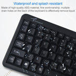 DS-8900 USB Interface Prevent Water Splashing Laser Engraving Character One-piece Wired Trackball Keyboard, Length: 1.5m, DS-8900 USB