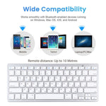 WB-8022 Ultra-thin Wireless Bluetooth Keyboard for iPad, Samsung, Huawei, Xiaomi, Tablet PCs or Smartphones, Russian Keys, Russian Keys