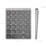 N960 Ultra-thin Universal Aluminum Alloy Rechargeable Wireless Bluetooth Numeric Keyboard, N960