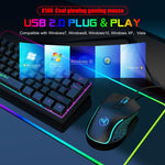 HXSJ X100 7-buttons 3600 DPI Cool Glowing Wired Gaming Mouse, Cable Length: 1.5m
