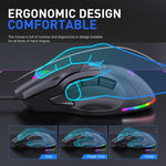 MKESPN X10 9-Buttons RGB Wired Full Speed Macro Definition Gaming Mouse, Full Speed Macro Definition