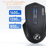 iMICE G-1800 Rechargeable  4 Buttons 1600 DPI 2.4GHz Silent Wireless Mouse for Computer PC Laptop
