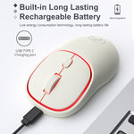 iMICE W-618 Rechargeable 4 Buttons 1600 DPI 2.4GHz Bluetooth Silent Wireless Mouse for Computer PC Laptop, W-618 2.4GHz & Bluetooth