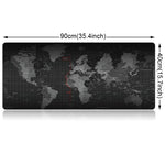 Extended Large Anti-Slip World Map Pattern Soft Rubber Smooth Cloth Surface Game Mouse Pad Keyboard Mat, Size: 90 x 40cm, Size: 90 x 40cm
