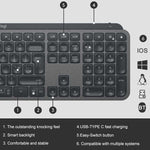 Logitech MX Keys Wireless Bluetooth Silent Keyboard