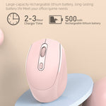HXSJ M107 فأرة لاسلكية 2.4GHz بعدد 4 أزرار ودقة 1600 DPI، نسخة البطارية، قابلة لإعادة الشحن بوضعين
