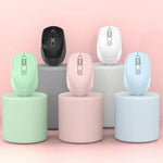 HXSJ M107 4-buttons 1600 DPI Dual Mode 2.4GHz + Bluetooth 5.1 Wireless Rechargeable Mouse, Battery Version