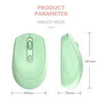 HXSJ M107 4-buttons 1600 DPI Dual Mode 2.4GHz + Bluetooth 5.1 Wireless Rechargeable Mouse, Battery Version