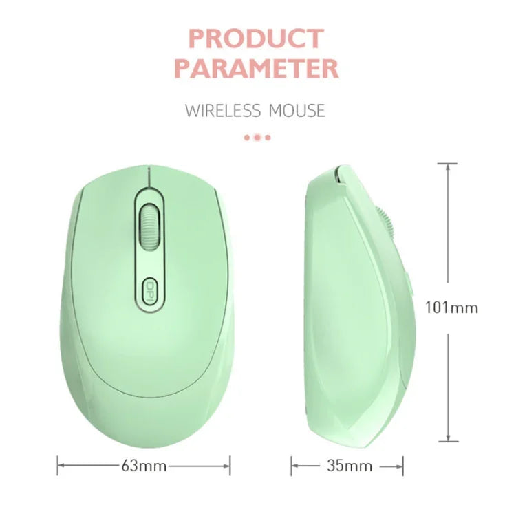 HXSJ M107 4-buttons 1600 DPI Dual Mode 2.4GHz + Bluetooth 5.1 Wireless Rechargeable Mouse, Battery Version
