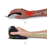 DELUX M618 Plus RGB Wired Optical Mouse Ergonomic Vertical Mouse 4000DPI, 4000DPI Wired