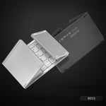 B033 Rechargeable 3-Folding 64 Keys Bluetooth Wireless Keyboard with Touchpad, 3-Folding 64 Keys with Touchpad White