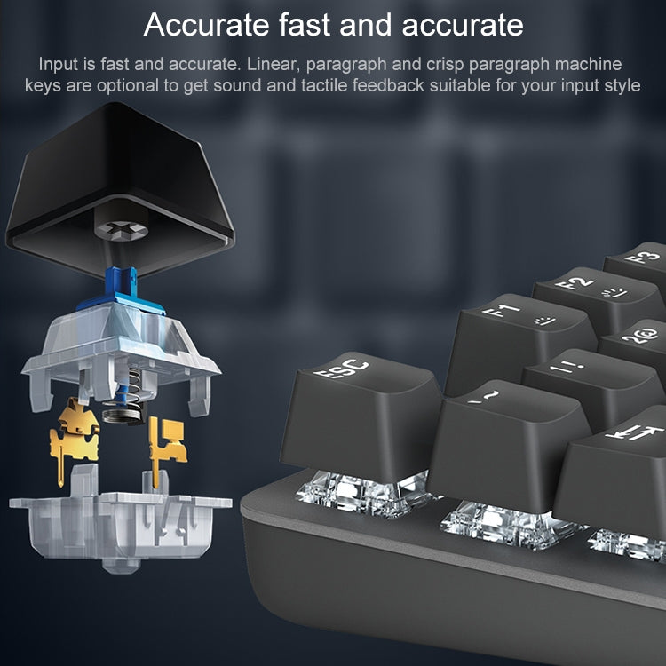 Logitech K835 Mini Mechanical Wired Keyboard, Green Shaft, Green Shaft