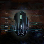 Aula Series Ghost Shark II Colourful Light 7D Optical Competitive USB Wired Game Mouse, Maximum Resolution of 4000 DPI, Ghost Shark II(B)