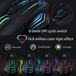 Aula Series Ghost Shark II Colourful Light 7D Optical Competitive USB Wired Game Mouse, Maximum Resolution of 4000 DPI, Ghost Shark II(B)