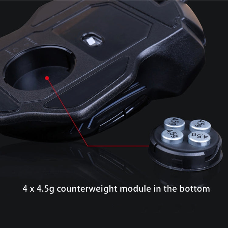 Aula Series Ghost Shark II Colourful Light 7D Optical Competitive USB Wired Game Mouse, Maximum Resolution of 4000 DPI, Ghost Shark II(B)