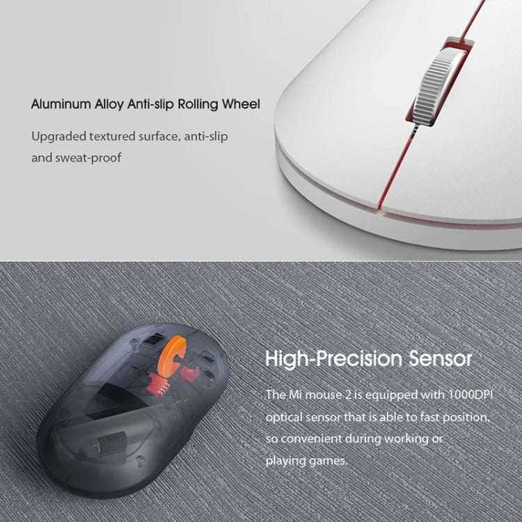 Original Xiaomi 2.4GHz 125HZ 1000DPI Rechargeable Ultra-thin Computer Mouse 2, Original Xiaomi  Computer Mouse 2