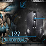 Chasing Leopard 129 USB Universal Wired Optical Gaming Mouse with Counter Weight, Length: 1.3m, 129