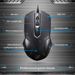 Chasing Leopard 129 USB Universal Wired Optical Gaming Mouse with Counter Weight, Length: 1.3m, 129