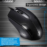 Chasing Leopard 129 USB Universal Wired Optical Gaming Mouse with Counter Weight, Length: 1.3m, 129