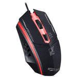 Chasing Leopard 199 USB 1600DPI Three-speed Adjustable LED Backlight Wired Optical Gaming Mouse, Length: 1.3m, 199 Black, 199