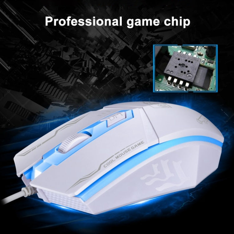 Chasing Leopard 199 USB 1600DPI Three-speed Adjustable LED Backlight Wired Optical Gaming Mouse, Length: 1.3m, 199 Black, 199