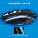 Chasing Leopard 199 USB 1600DPI Three-speed Adjustable LED Backlight Wired Optical Gaming Mouse, Length: 1.3m, 199 Black, 199