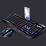 Chasing Leopard G700 USB RGB Backlight Wired Optical Gaming Mouse and Keyboard Set, Keyboard Cable Length: 1.35m, Mouse Cable Length: 1.3m, G700 White, G700 Black