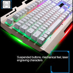 Chasing Leopard G700 USB RGB Backlight Wired Optical Gaming Mouse and Keyboard Set, Keyboard Cable Length: 1.35m, Mouse Cable Length: 1.3m, G700 White, G700 Black