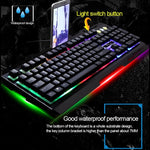 Chasing Leopard G700 USB RGB Backlight Wired Optical Gaming Mouse and Keyboard Set, Keyboard Cable Length: 1.35m, Mouse Cable Length: 1.3m, G700 White, G700 Black