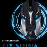 Chasing Leopard K1 USB 1600DPI Three-speed Adjustable LED Backlight Mute Wired Optical Gaming Mouse, Length: 1.3m