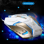 Chasing Leopard K1 USB 1600DPI Three-speed Adjustable LED Backlight Mute Wired Optical Gaming Mouse, Length: 1.3m