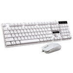 Chasing Leopard Q17 104 Keys USB Wired Suspension Gaming Office Keyboard + Wired Symmetrical Mouse Set, Keyboard Cable Length: 1.4m, Mouse Cable Length: 1.3m, Q17 White, Q17 Black