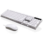 Chasing Leopard Q17 104 Keys USB Wired Suspension Gaming Office Keyboard + Wired Symmetrical Mouse Set, Keyboard Cable Length: 1.4m, Mouse Cable Length: 1.3m, Q17 White, Q17 Black