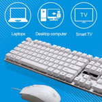 Chasing Leopard Q17 104 Keys USB Wired Suspension Gaming Office Keyboard + Wired Symmetrical Mouse Set, Keyboard Cable Length: 1.4m, Mouse Cable Length: 1.3m, Q17 White, Q17 Black